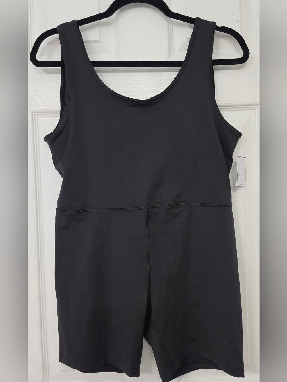 Laundry By Shelli Segal Black Tank Romper Large NEW